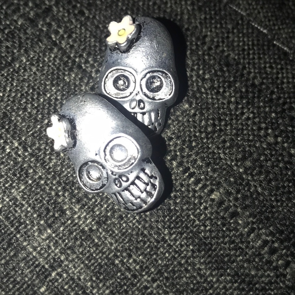 Vintage Sugar Scull Stud Earrings